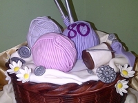 The Great British Bake Off Knitting Basket Cake